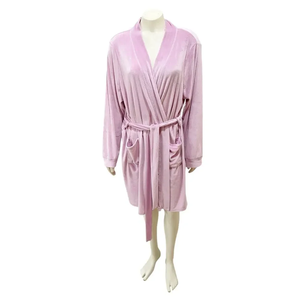 Juicy Couture Pink Studded Logo Thin Robe Large XL